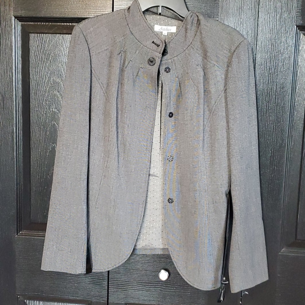 Atelier Gray Blazer with Belt